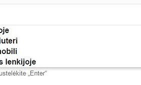 &bdquo;Google&ldquo; paie&scaron;kos pasiūlymai