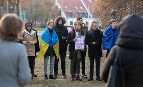 Jaunųjų konservatorių susirinkimas prie Rusijos ambasados Vilniuje