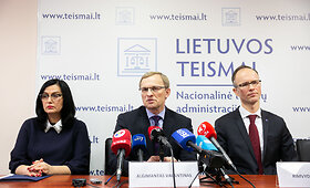 Spaudos konferencija dėl a&scaron;tuonis teisėjus apimančio ikiteisminio tyrimo