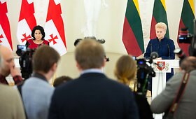 Lietuvos ir Gruzijos prezidenčių spaudos konferencija