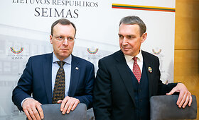 N.Puteikio ir A.Juozaičio spaudos konferencija LR Seime