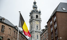 Belgijos miesto Monso vaizdai
