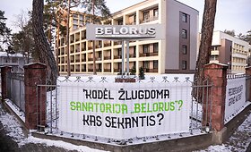 &bdquo;Belorus&ldquo; sanatorijos darbuotojų mitingas