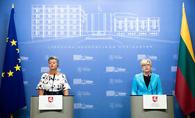 Ingridos &Scaron;imonytės ir Ylvos Johansson spaudos konferencija