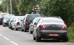 Antano Kandroto automobilis Dieveni&scaron;kėse protesto metu