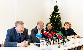 Spaudos konferencija apie Leipalingyje rastus Lietuvos partizanų palaikus