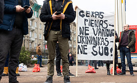 Lietuvos pieno gamintojų mitingas prie LR Seimo