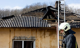 Gaisro sostinės Riovonių gatvėje padariniai