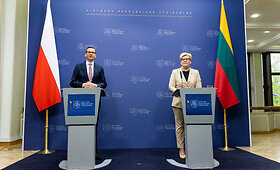 I.&Scaron;imonytės ir M.Morawieckio spaudos konferencija po susitikimo