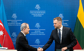 Lietuvos ir Azerbaidžano užsienio reikalų ministrų spaudos konferencija