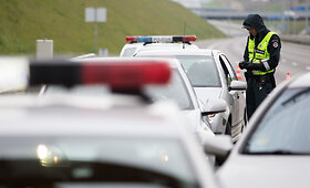 Rytinis kelių policijos reidas Vilniaus vakariniame aplinkelyje