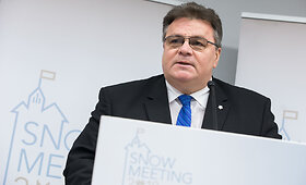 Lino Linkevičiaus spaudos konferencija Snow Meeting 2018 suvažiavimo