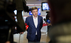 Ramūnas Karbauskis atsako į žurnalistų klausimus