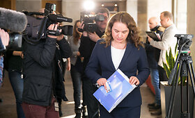 Milda Vainiutė atvyko į Vyriausybės posėdį