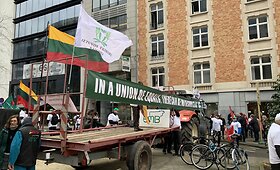 Pasiruo&scaron;imas Lietuvos ūkininkų protesto akcijai Briuselyje