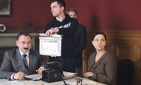 Justė Arlauskaitė-Jazzu serialo &bdquo;Laisvės kaina. Partizanai&ldquo; filmavime