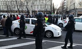Taksi vairuotojų streikas Madride