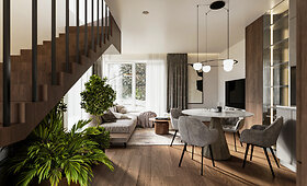 Vienbučių &ndash; dvibučių namų projektas Kaune &bdquo;Pandos namai&ldquo;