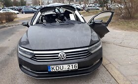 Sostinės Pilaitės rajone susprogdintas "VW Passat"