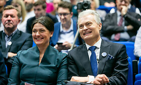 Gitanas Nausėda pristatė gerovės valstybės veiksmų planą renginio svečiams