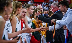 Europos U16 merginų čempionato apdovanojimų ceremonija