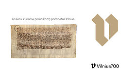 I&scaron;rinktas 700-ojo Vilniaus gimtadienio veidas &ndash; jubiliejinis logotipas