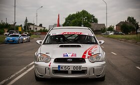 Slalomo varžybų akimirkos