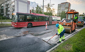 Laisvės prospekto asfaltavimo darbai