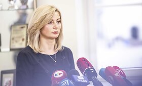 Spaudos konferencija dėl padarinių, po gaisro Alytuje