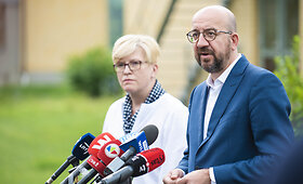 Ingridos &Scaron;imonytės ir Charles'o Michelio vizitas į pasienio objektus