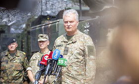 Prezidento spaudos konferencija Pabradės poligone