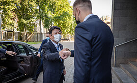 Gabrielius Landsbergis susitiko su Japonijos užsienio reikalų ministru Toshimitsu Motegi