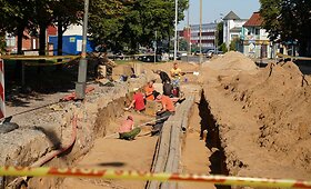 Panevėžio Vasario 16-osios gatvėje atkasti palaikai
