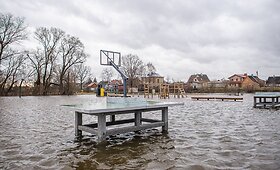 Patvinusi Lėvens upė Panevėžio rajone