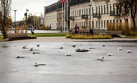 Panevėžyje i&scaron;jungti fontanai