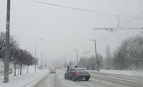 Apsnigtos Vilniaus gatvės kovo 10-ąją