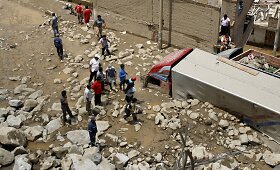 Peru žemės nuo&scaron;liauža pasiglemžė mažiausiai septynių žmonių gyvybes