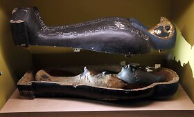 Archeologinių radinių rastų jūros dugne prie Egipto paroda Paryžiuje