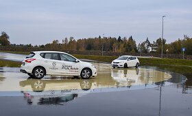 Žieminių ir vasarinių padangų bandymai Buki&scaron;kių autodrome