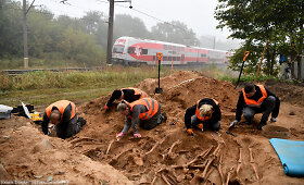 Archeologai Lazdėnuose aptiko 14-os lenkų ir lietuvių karių palaikus bendrame kape