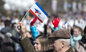 Rusija paminėjo pirmąsias Krymo aneksijos metines