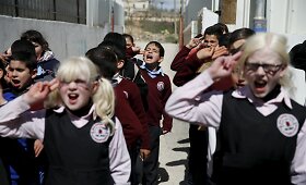Aklųjų ir silpnaregių mokykloje Palestinoje vaikai mokomi pasitelkiant muziką
