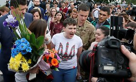 I&scaron;laisvinta Ukrainos herojė Nadija Savčenko Kijeve