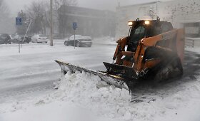 Masačusetse siaučia pavasarinė sniego audra