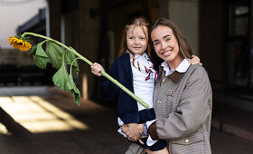 Viktorijos Siegel dukra Nicole pradėjo eiti į pirmą klasę