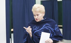Prezidentė Dalia Grybauskaitė balsavo i&scaron;ankstiniame savivaldos rinkimų antrame ture