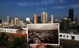 Libano sostinė Beirutas dabar ir senuose atvirukuose