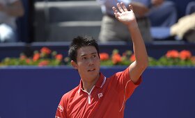 Kei Nishikoris be vargo pasiekė Barselonos turnyro ketvirtfinalį