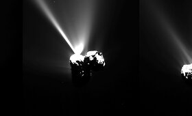 Kosminio zondo &bdquo;Rosetta&ldquo; lydima kometa praskriejo arčiausiai Saulės