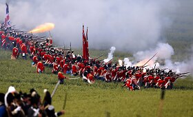 Įspūdinga Vaterlo mū&scaron;io inscenizacija Belgijoje